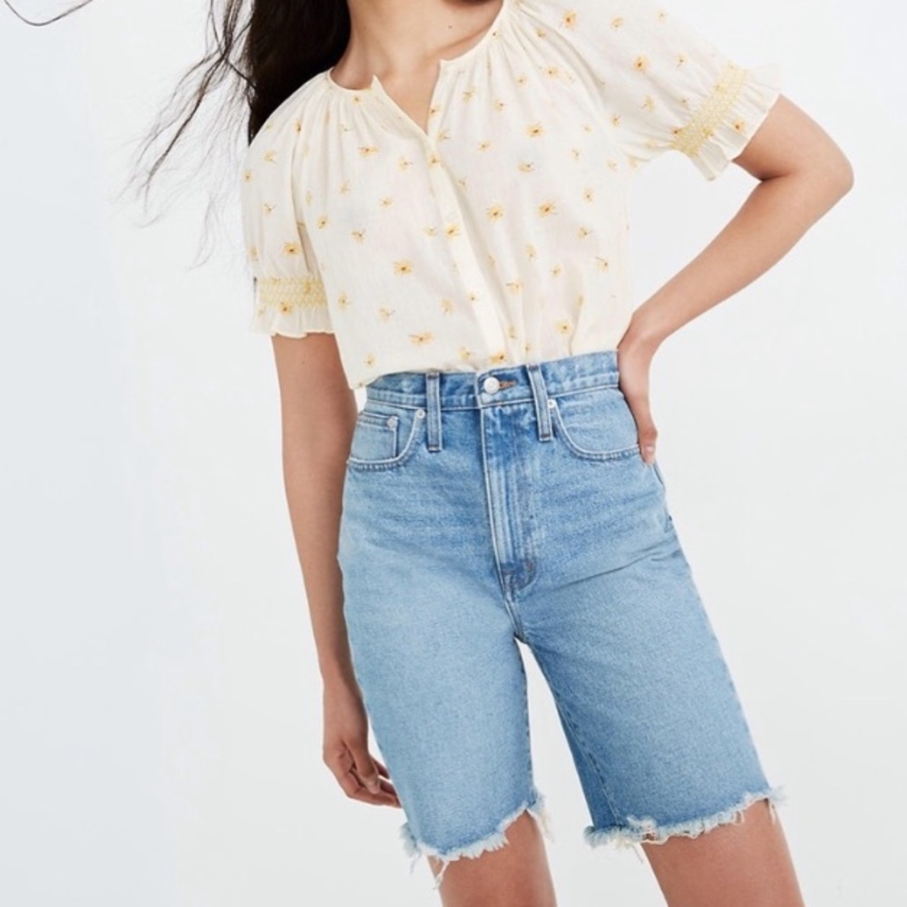Madewell denim long denim shorts